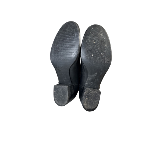 Women's UGG Black Leather Ankle Boots Size 9 - Picture 9 of 9